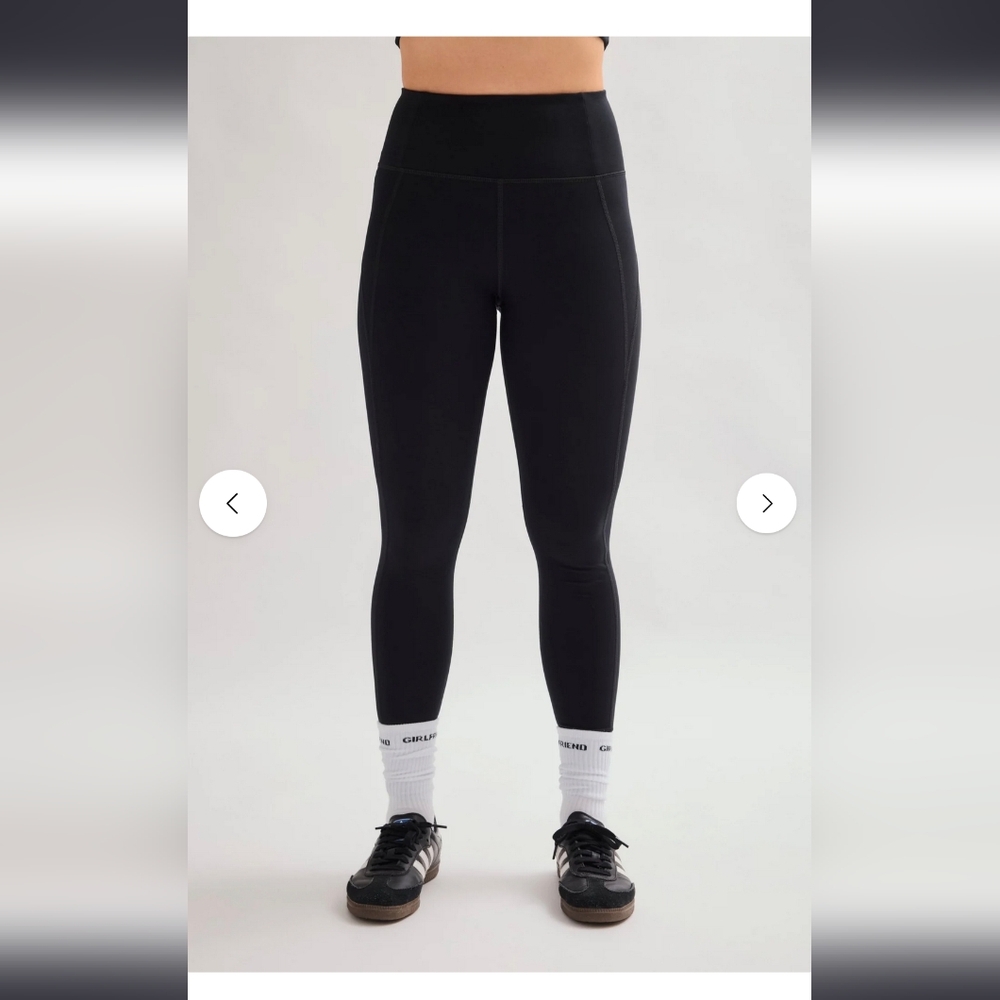 Girlfriend Collective Black Compressive High-Rise Legging Large 23.75" - Picture 5 of 6